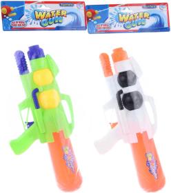 Pistole vodní 35cm se zásobníkem na vodu 3 barvy plast v sáčku