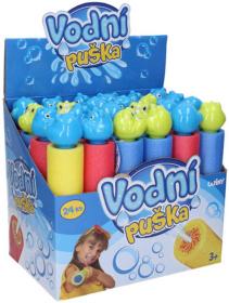 Pistole vodní dělo soft 26cm pěnová trubice lehká s hlavou zvířátka na vodu 4 barvy