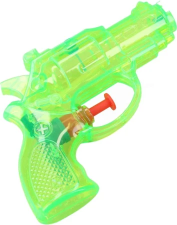 Pištoľka detská vodná striekacia revolver 13cm priehľadný na vodu 4 farby