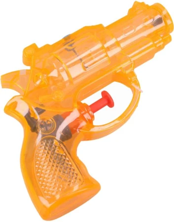 Pištoľka detská vodná striekacia revolver 13cm priehľadný na vodu 4 farby