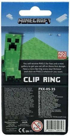 PIXIE CREW MINECRAFT Klíčenka zelená + 4 multipixely silikon