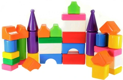 PL Kostky baby stavební soft měkké plastové barevné set 34ks
