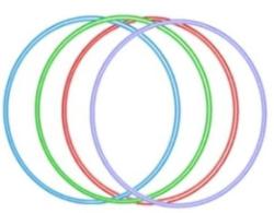 PL Obruč gymnastická barevná malá 60 cm Hula Hoop