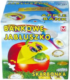 PL Pokladnička (kasička) JABLKO S červíkem plastová