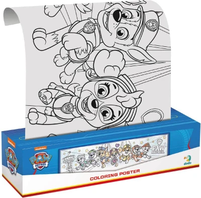 Plakát na vybarvení Tlapková patrola (Paw Patrol) 70x16cm Plakát na vybarvení Tlapková patrola (Paw Patrol) 70x16cm