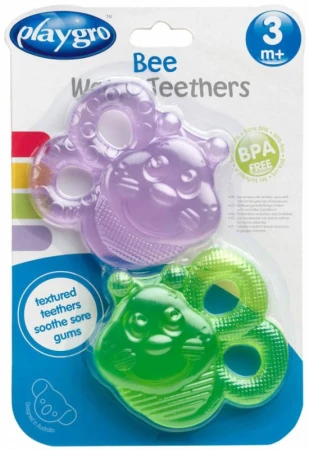 PLAYGRO Kousátko chladivé baby včelka vodní set 2ks pro miminko