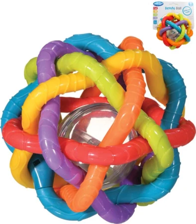 PLAYGRO Loptka baby ohybná chrastivá s guľôčkami nová pre bábätko PLAYGRO Loptka baby ohybná chrastivá s guľôčkami nová pre bábätko
