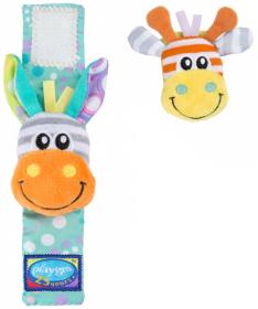 PLAYGRO Náramek zvířátko baby chrastící pro miminko na ruku 2 druhy PLYŠ PLAYGRO Náramek zvířátko baby chrastící pro miminko na ruku 2 druhy PLYŠ