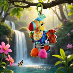 PLAYGRO PLYŠ Pták baby tukan Tamika závěsný pískací pro miminko