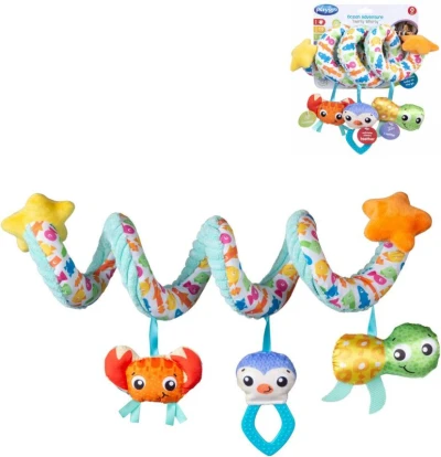 PLAYGRO Spirála baby textilní se zvířátky na kočárek pro miminko PLAYGRO Spirála baby textilní se zvířátky na kočárek pro miminko