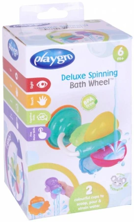 PLAYGRO Vodní baby mlýnek s přísavkou se 2 kalíšky do vany pro miminko