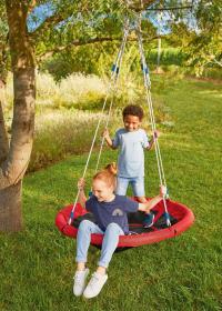 PLAYTIVE Houpačka dětská závěsný houpací kruh 113cm červený v krabici