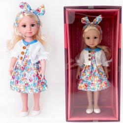 PLEJO Panenka s blonďatými vlásky 38 cm, květinové šaty PLEJO Panenka s blonďatými vlásky 38 cm, květinové šaty