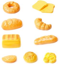 PLEJO Pekařství makety potravin čerstvé pečivo v sáčku set 10ks plast