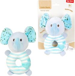 PLYŠ Baby chrastítko zvířátko pro miminko 3 druhy