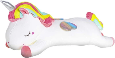 PLYŠ Baby jednorožec bílý 40cm ležící duhový (plyšová hračka) PLYŠ Baby jednorožec bílý 40cm ležící duhový (plyšová hračka)