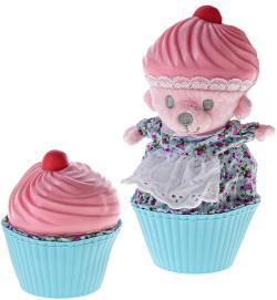 PLYŠ Cupcake dortík medvídek 10cm vonící v košíčku různé druhy