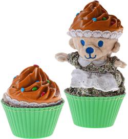 PLYŠ Cupcake dortík medvídek 10cm vonící v košíčku různé druhy