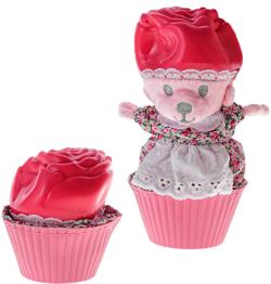 PLYŠ Cupcake dortík medvídek 10cm vonící v košíčku různé druhy