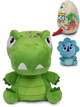 PLYŠ Dinosaurus baby ve vajíčku na baterie Zvuk 3 druhy PLYŠ Dinosaurus baby ve vajíčku na baterie Zvuk 3 druhy