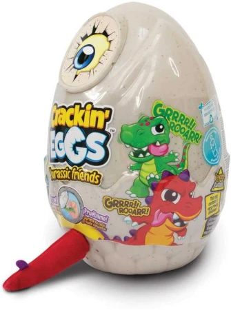 PLYŠ Dinosaurus baby ve vajíčku na baterie Zvuk 3 druhy