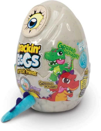 PLYŠ Dinosaurus baby ve vajíčku na baterie Zvuk 3 druhy
