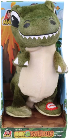 PLYŠ Dinosaurus zvířátko chodící opakovací na baterie Zvuk REC