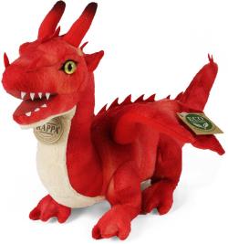 PLYŠ Drak 40cm červený Eco-Friendly (plyšová hračka)