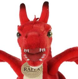 PLYŠ Drak 40cm červený Eco-Friendly (plyšová hračka)
