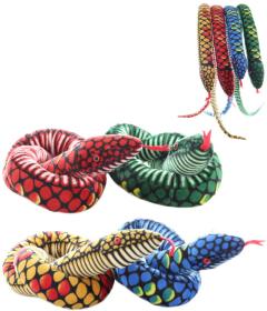 PLYŠ Had barevný 160cm 4 barvy (plyšová hračka)