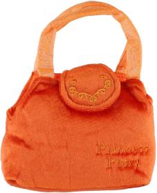 PLYŠ Jednorožec oranžový v kabelce dlouhá hříva (plyšová hračka)