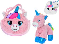 PLYŠ Jednorožec unicorn v kabelce 2 barvy (plyšová hračka)