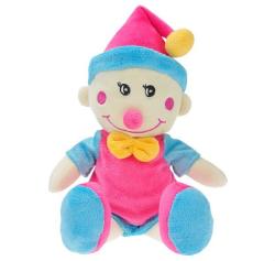 PLYŠ Klaun 34 cm modro-růžový (plyšová hračka)