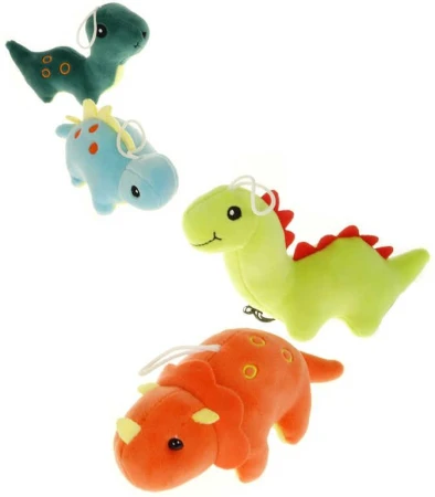 PLYŠ Klíčenka dětská dinosaurus 15cm přívěsek na klíče 4 druhy PLYŠ Klíčenka dětská dinosaurus 15cm přívěsek na klíče 4 druhy