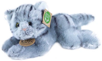 PLYŠ Kočka 30cm šedá ležící Eco-Friendly (plyšová hračka)