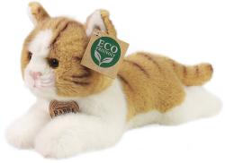PLYŠ Kočka bílo-hnědá 20cm ležící Eco-Friendly (plyšová hračka)