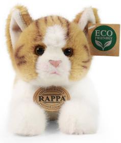 PLYŠ Kočka bílo-hnědá 20cm ležící Eco-Friendly (plyšová hračka)