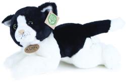 PLYŠ Kočka ležící 30cm černo-bílá Eco-Friendly (plyšová hračka)