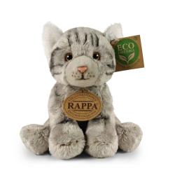 PLYŠ Kočka plyšová šedá sedící 14 cm ECO-FRIENDLY