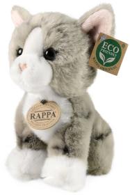 PLYŠ Kočka šedá 18cm sedící Eco-Friendly (plyšová hračka)