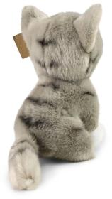 PLYŠ Kočka šedá 18cm sedící Eco-Friendly (plyšová hračka)