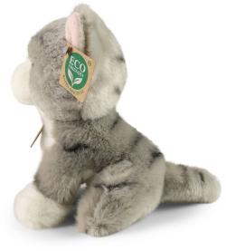 PLYŠ Kočka šedá 18cm sedící Eco-Friendly (plyšová hračka)