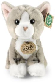 PLYŠ Kočka šedá 18cm sedící Eco-Friendly (plyšová hračka)