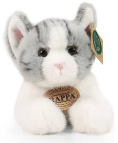 PLYŠ Kočka šedá ležící 20cm mourovaná Eco-Friendly (plyšová hračka)