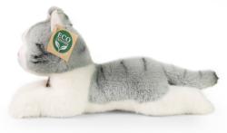 PLYŠ Kočka šedá ležící 20cm mourovaná Eco-Friendly (plyšová hračka)
