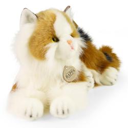 PLYŠ Kočka trojbarevná 30cm ležící Eco-Friendly (plyšová hračka)