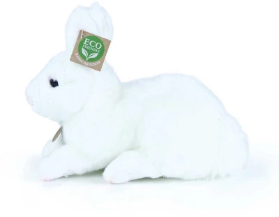 PLYŠ Králík 23cm bílý leží Eco-Friendly (plyšová hračka)