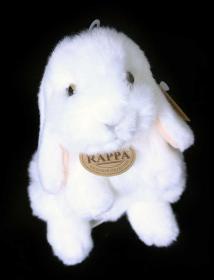 PLYŠ Králík bílý stojící 18cm (plyšová hračka)