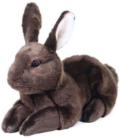 PLYŠ Králík hnědý ležící 36cm Eco-Friendly (plyšová hračka)