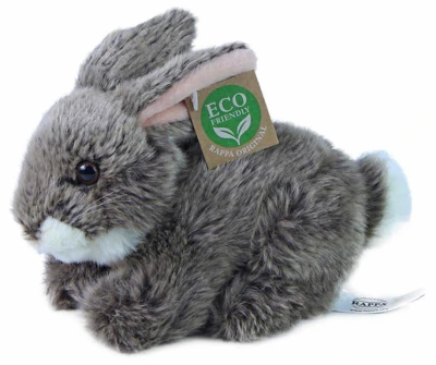PLYŠ Králík tmavě šedý ležící 17cm Eco-Friendly (plyšová hračka)